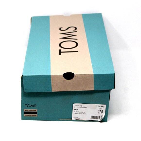 Tom’s Carlo Camo Sneakers SIZE 10.5 green woodland camouflage - Picture 6 of 10